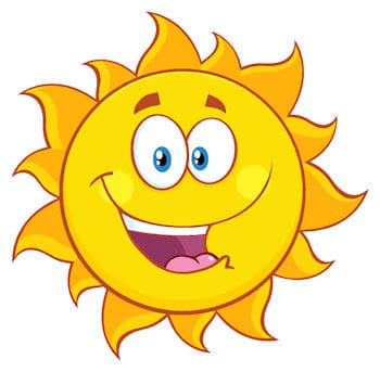 Cartoon Sun Symbolizing Full Sun