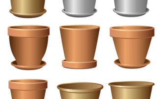 Nine tapered plant pots - why are plant pots